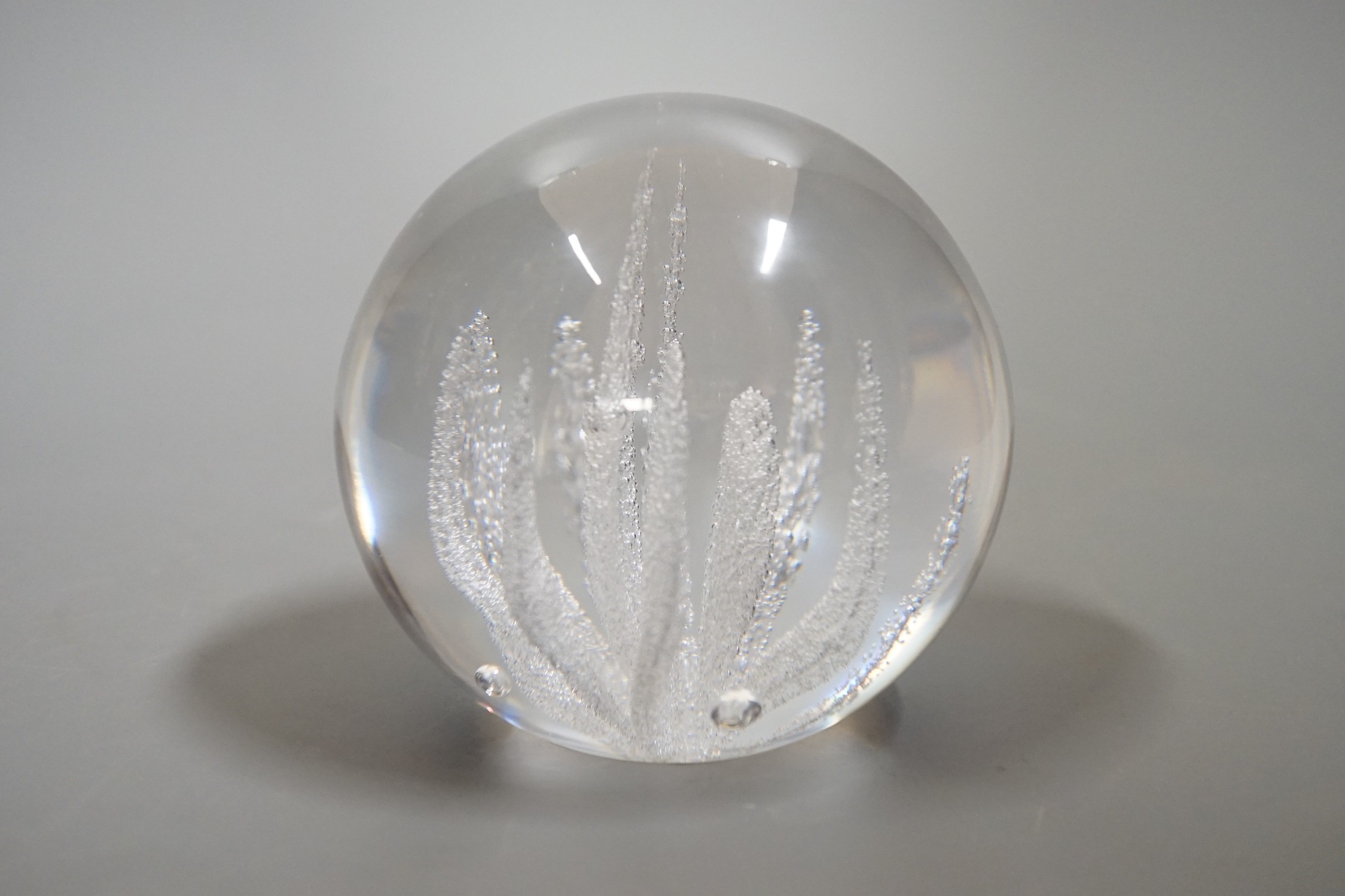 A Kosta 9609 paperweight, signed Lindstrand, 9.5cm high